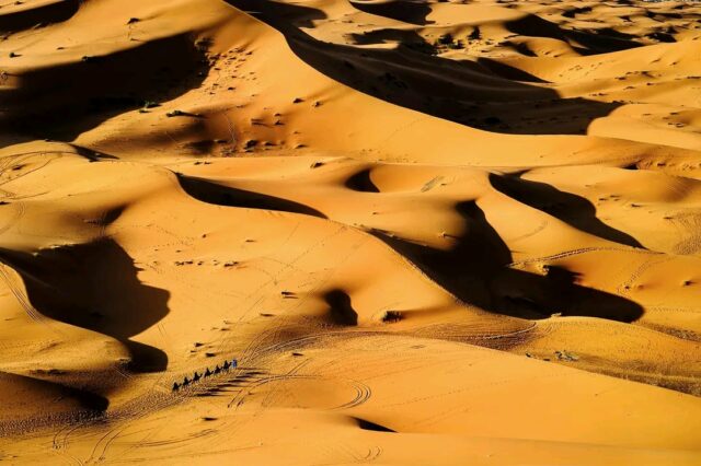 Sahara Desert dunes near Merzouga 